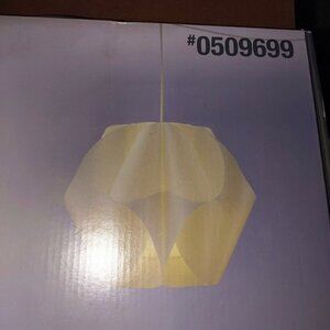 Style Selections Plug-In Pendant Light White Finish 16.5" X 14.6" Modern Design